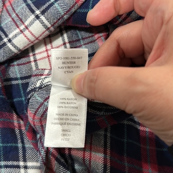 RAILS Hunter long sleeve plaid shirt Malia Tate Teenwolf Sz S - Picture 11 of 15